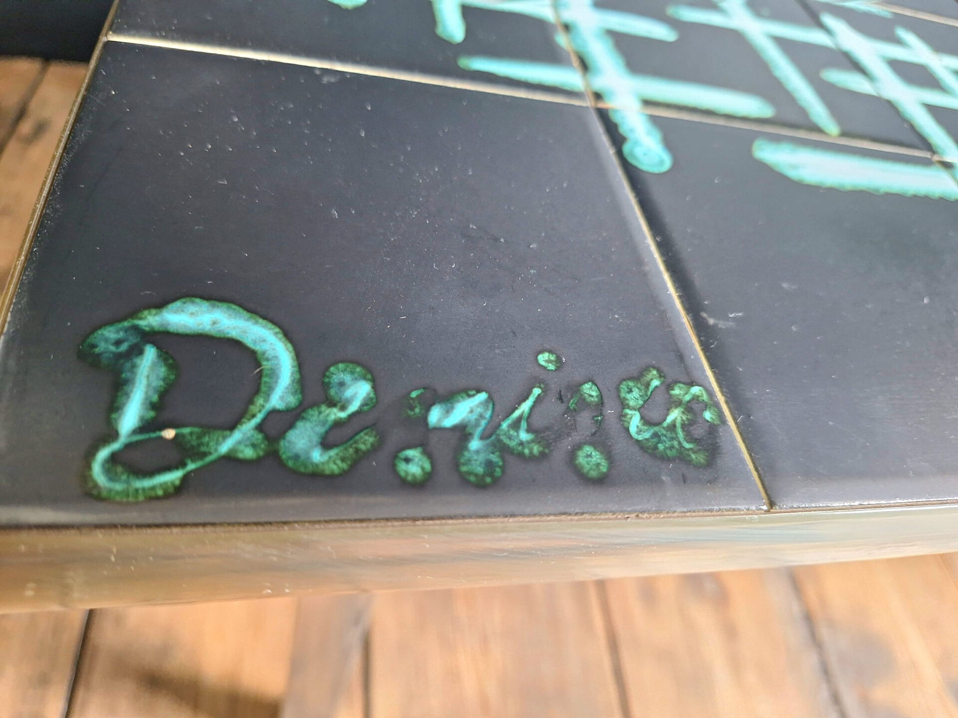Antonio Denisco vintage coffee table in ceramic