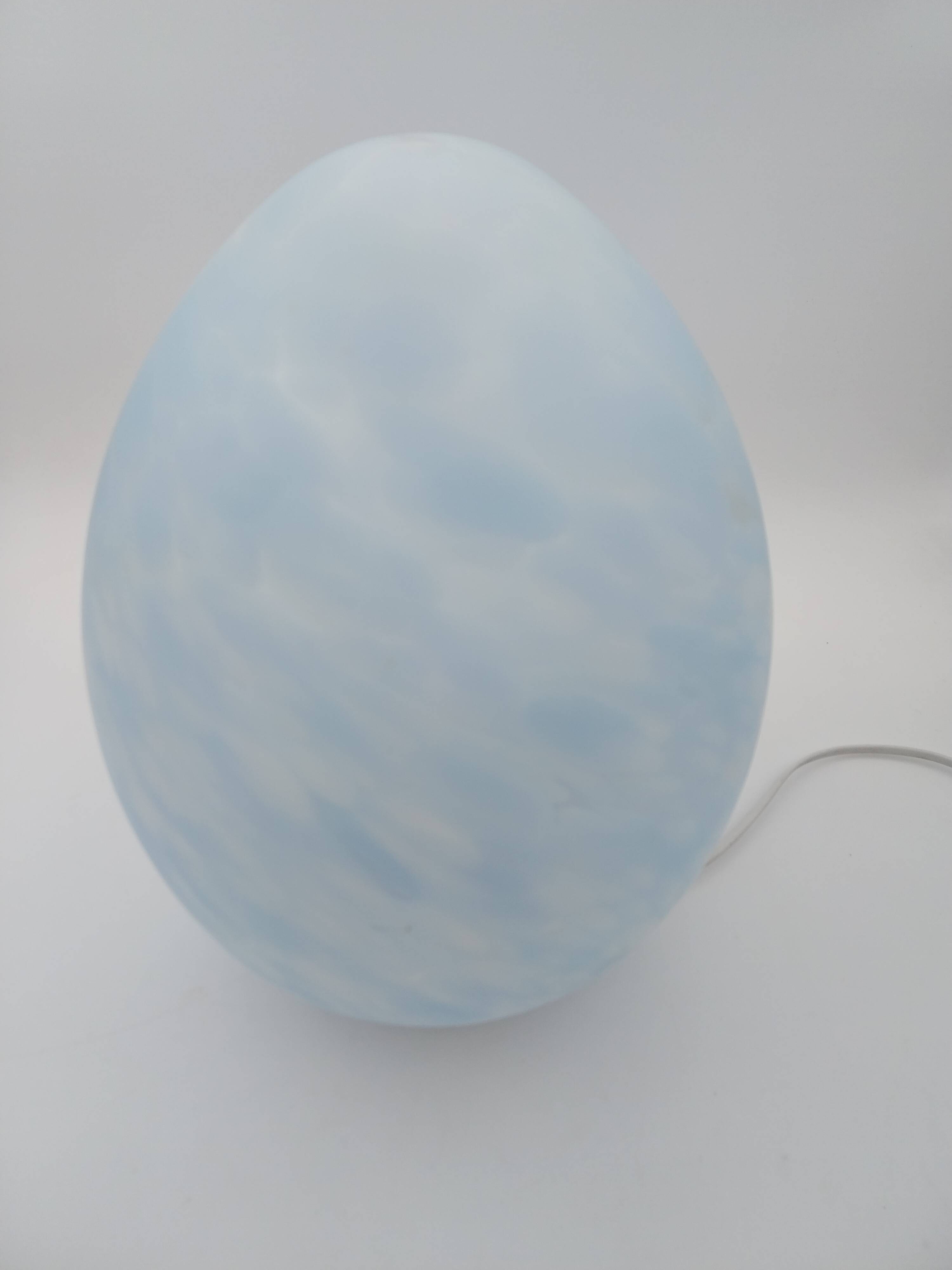 Vianne Domec blue glass egg lamp
