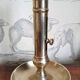Duo of old brass candle holders