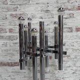 Standing chrome lamp uplight with 8 points of light
