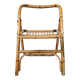 Set of 4 Dal Vera bamboo folding chairs, brass details, Italy, 1960s.