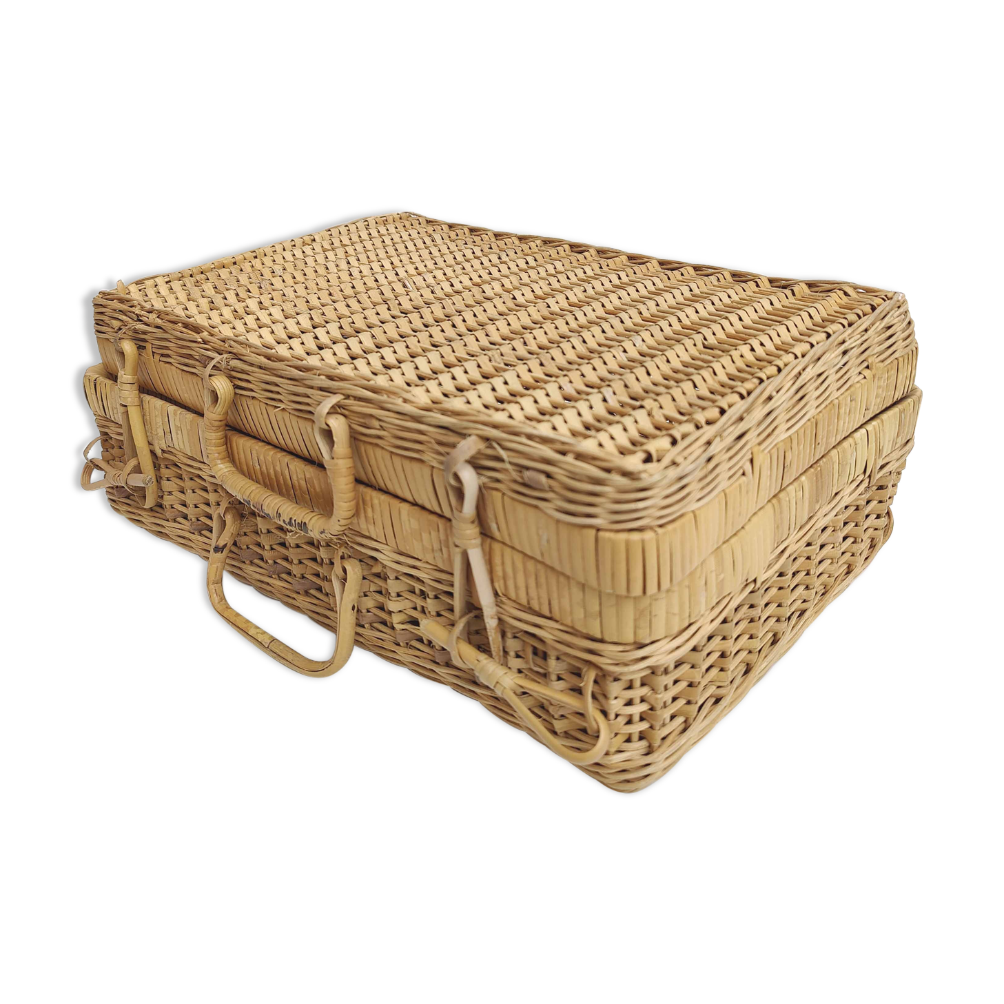 Rattan suitcase