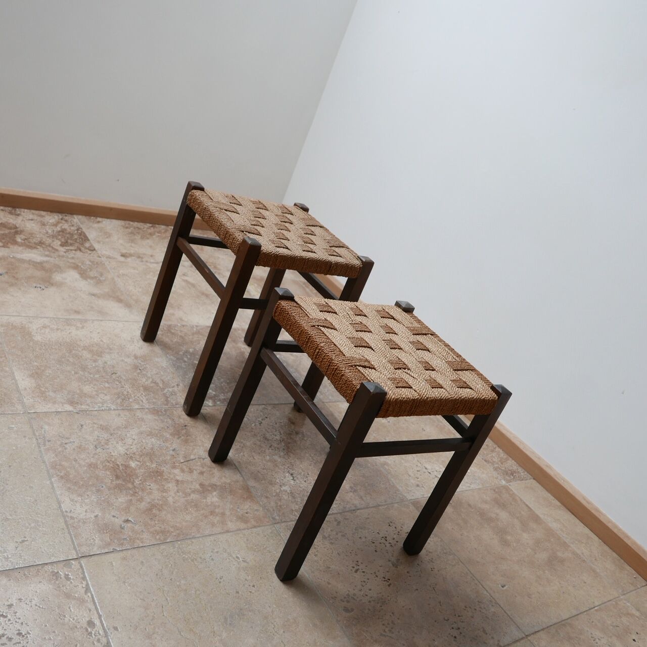 Mid-century german cord stool