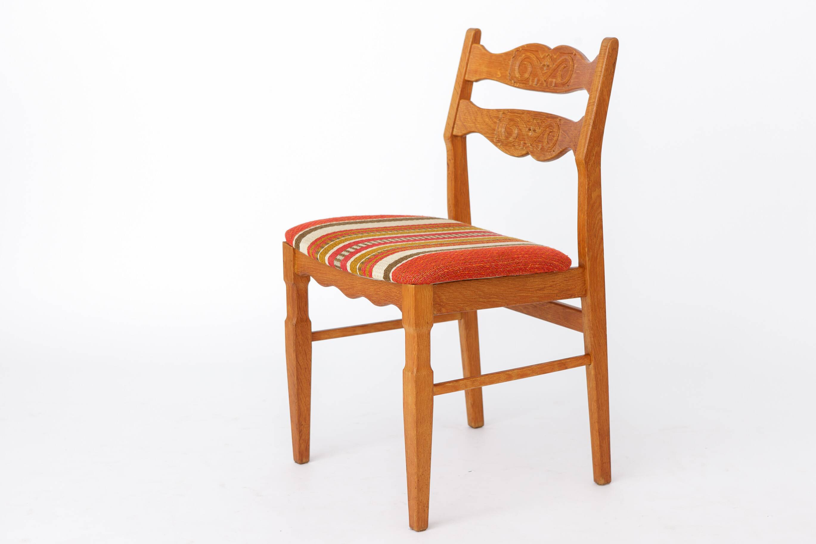 Set of 4 Henning Kjærnulf Oak Dining Chairs | Danish | EG Møbler | 1970s
