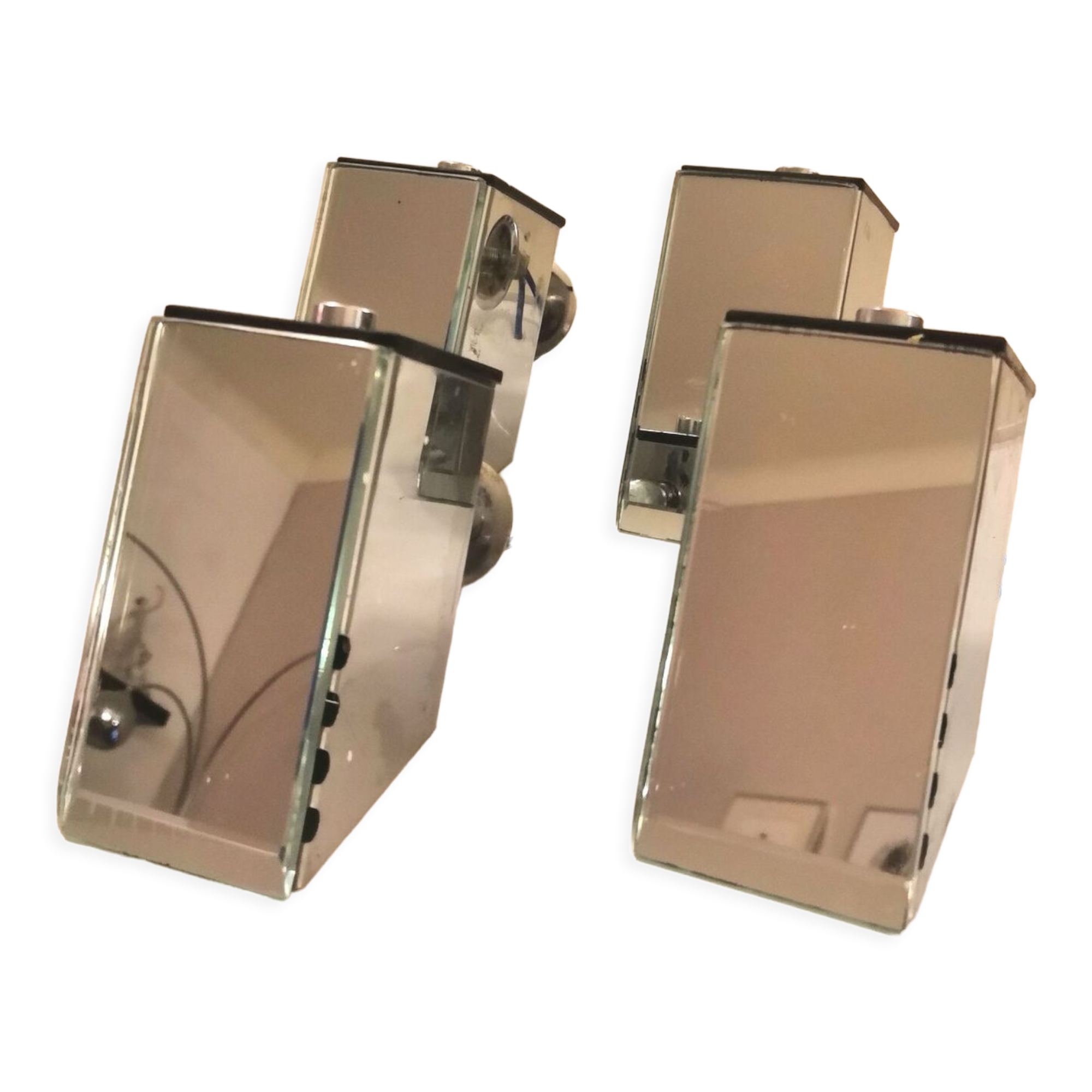 4 sconces spots and mirror of the 70s