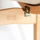 Fauteuil vintage Swedese Lamino et repose-pieds en peau de mouton grise