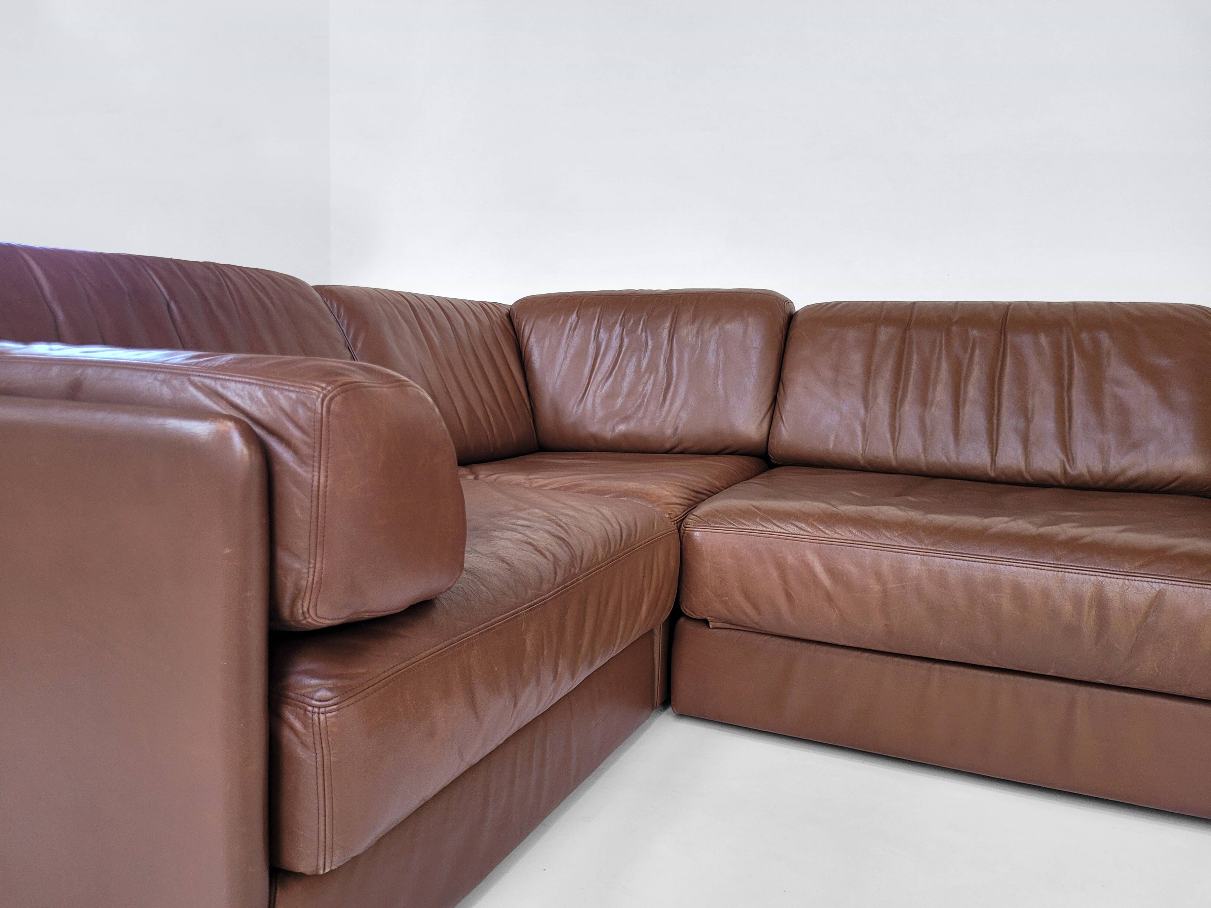 Canapé en cuir modulaire De Sede DS-76
