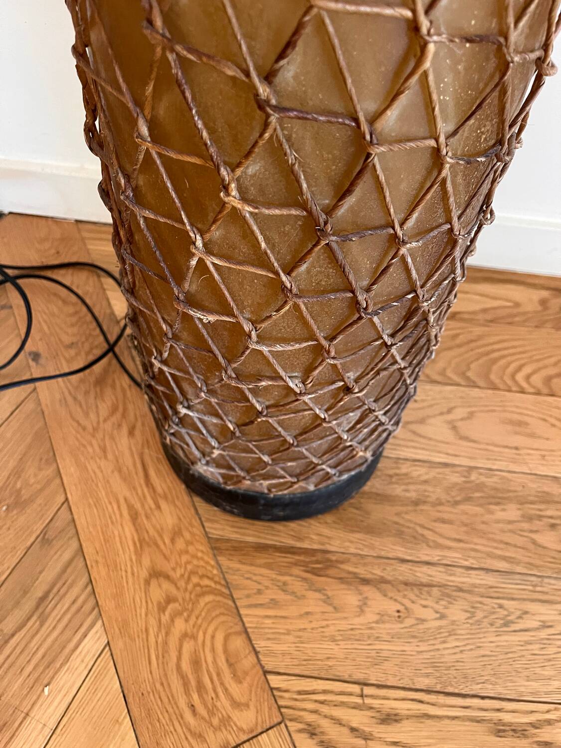 70s bamboo floor lamp