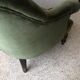 Toad armchair in green velvet