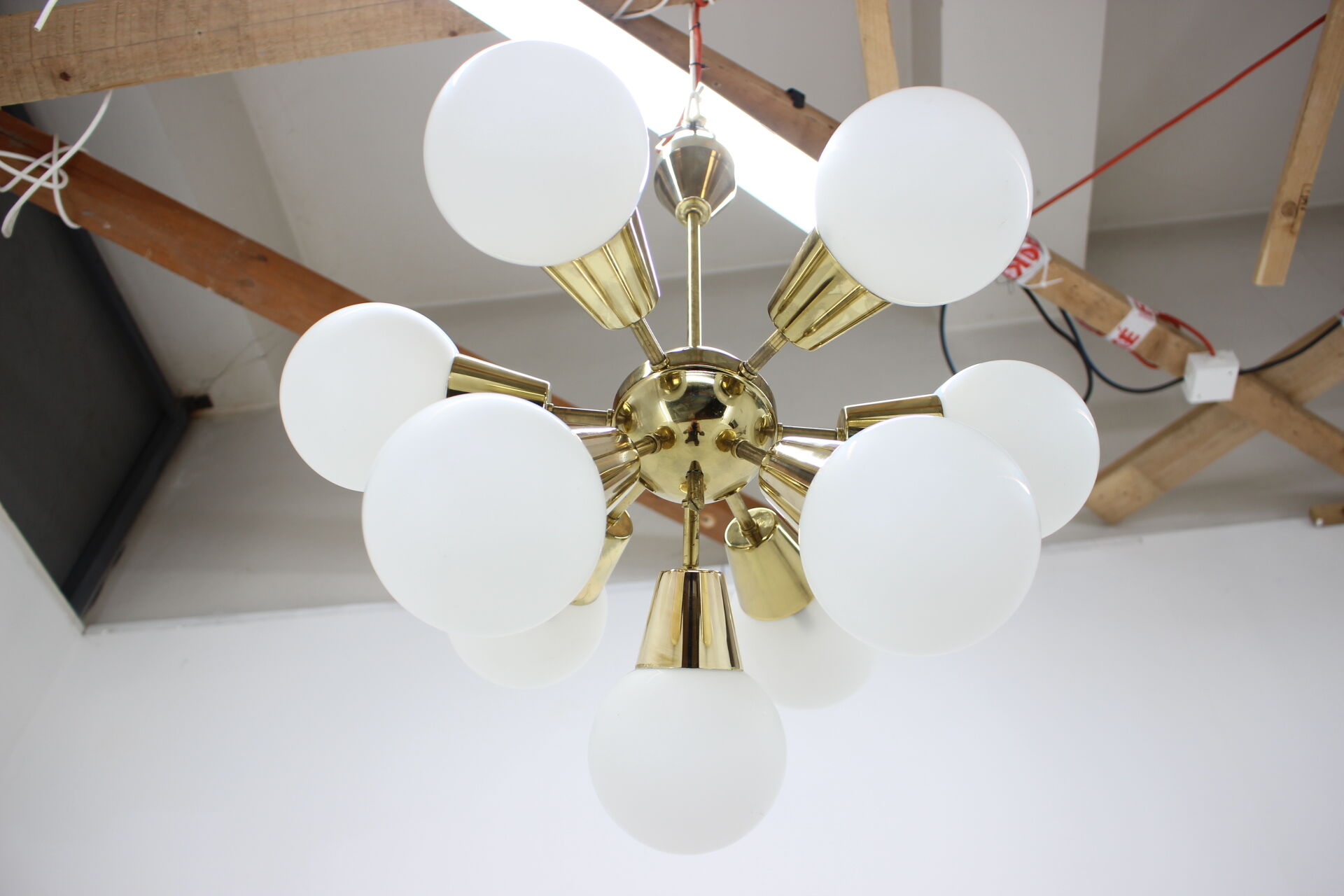Mid-century chandelier/Sputnik/Kamenický Šenov, 1970´s