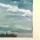 Oil on canvas rocky coast under a stormy sky