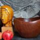 Solid wood cut bowl XXL freeform