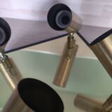Ceiling lamp or wall lamp 4 spots with ball joints gilded metal rigitulle