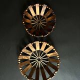 Olive wood and wooden bead fruit basket, France 1970