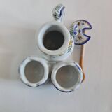 Mustard, salt and pepper shaker set with Rouen decor