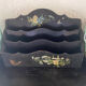 Napoleon III mail rack in blackened wood