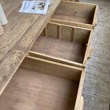 XL oak counter, trade furniture with multi-drawers