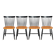 Set of 4 chairs by Sven-Erik Fryklund for Hagafors, Sweden, 1960s.