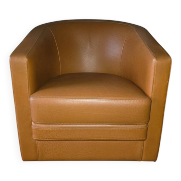 Bournas Paris club armchair in camel leather