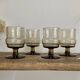 4 vintage smoked glass glasses "Willem Heesen"