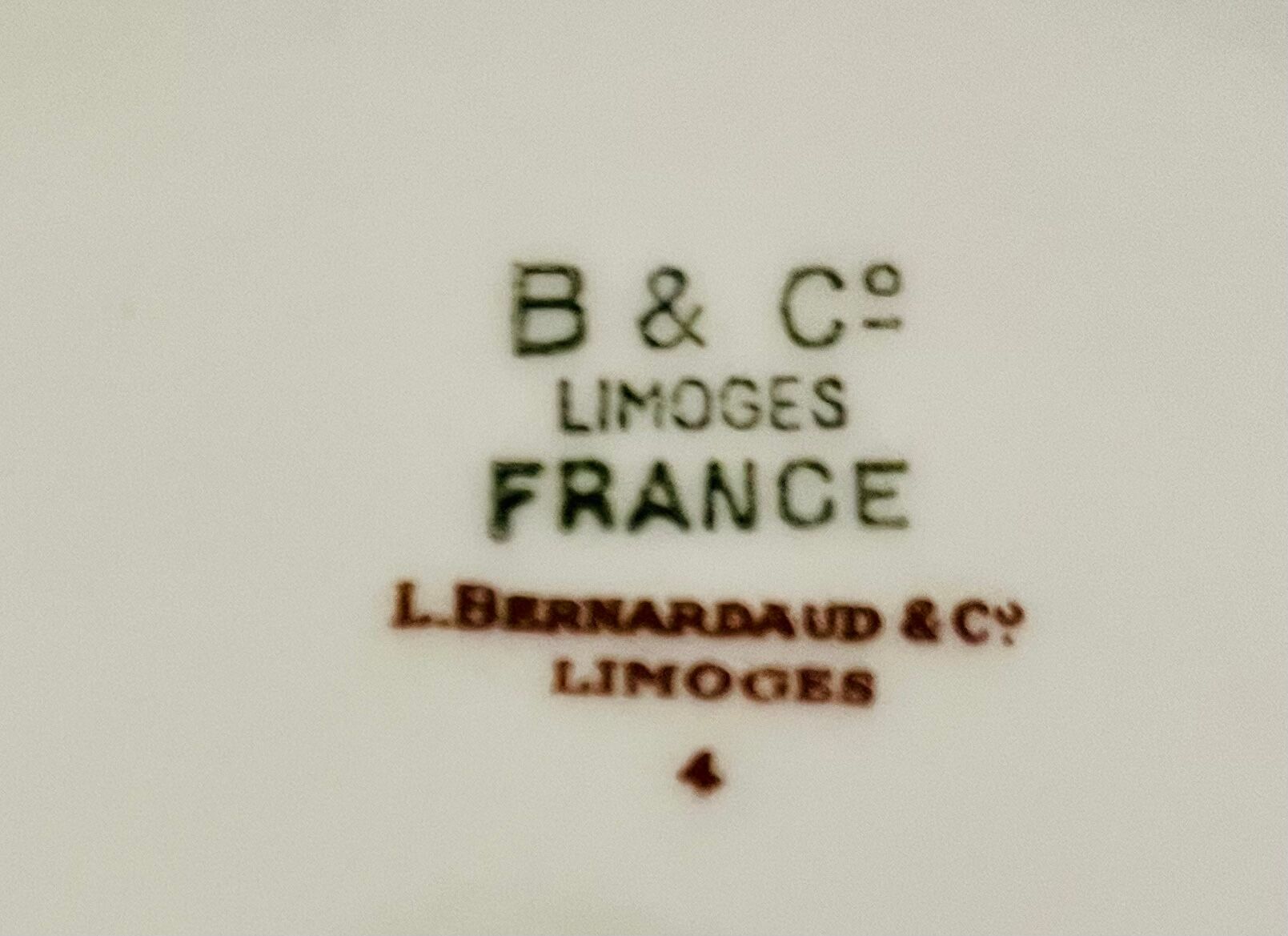 4 plates Bernardaud & Co Limoges