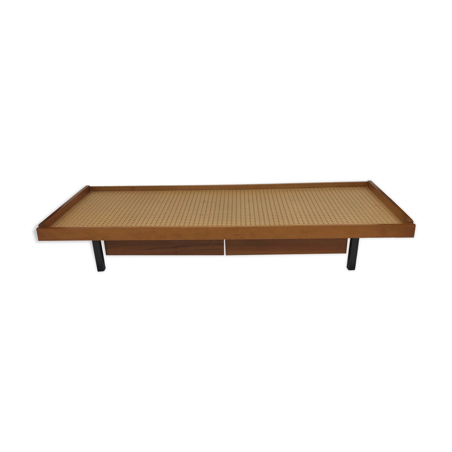 Vintage wooden bed with drawers, Netherlands, 1960