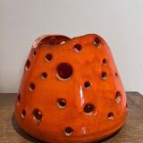 Openwork orange ceramic lamp