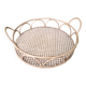 Metal tray with imitation caning