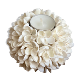 Candlestick in bali shells vintage bohemian size M