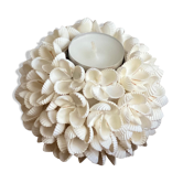 Candlestick in bali shells vintage bohemian size M