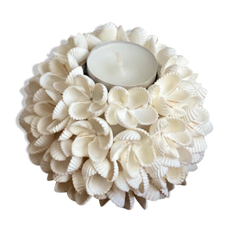 Candlestick in bali shells vintage bohemian size M
