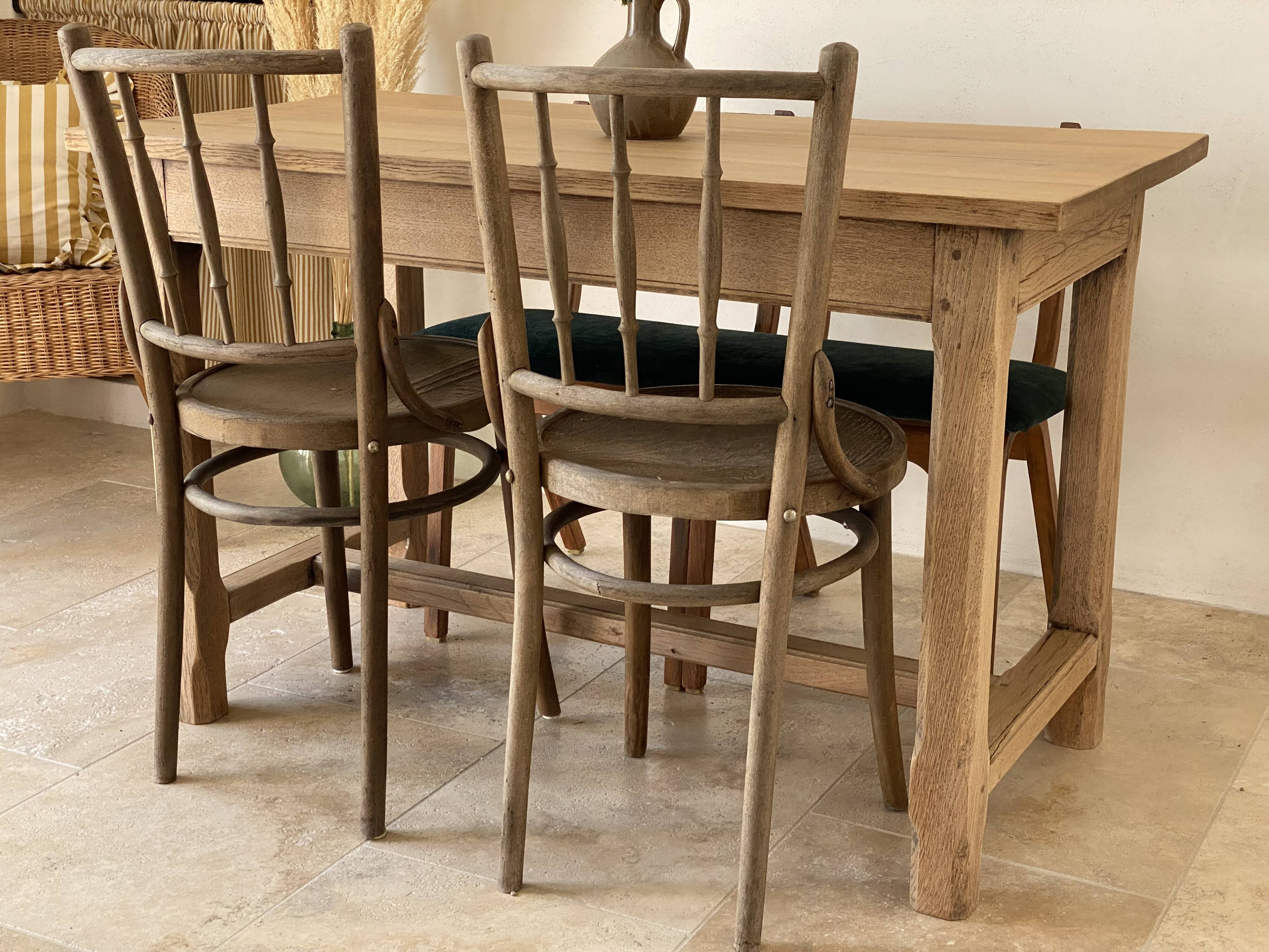 Solid oak farmhouse table – small size,