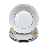 4 hollow dessert plates