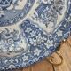 English plate XIXth filigree decoration Spode – fine earthenware blue and white around 1830