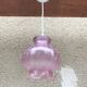 Suspension old glass bubble col corolla pink 70s vintage