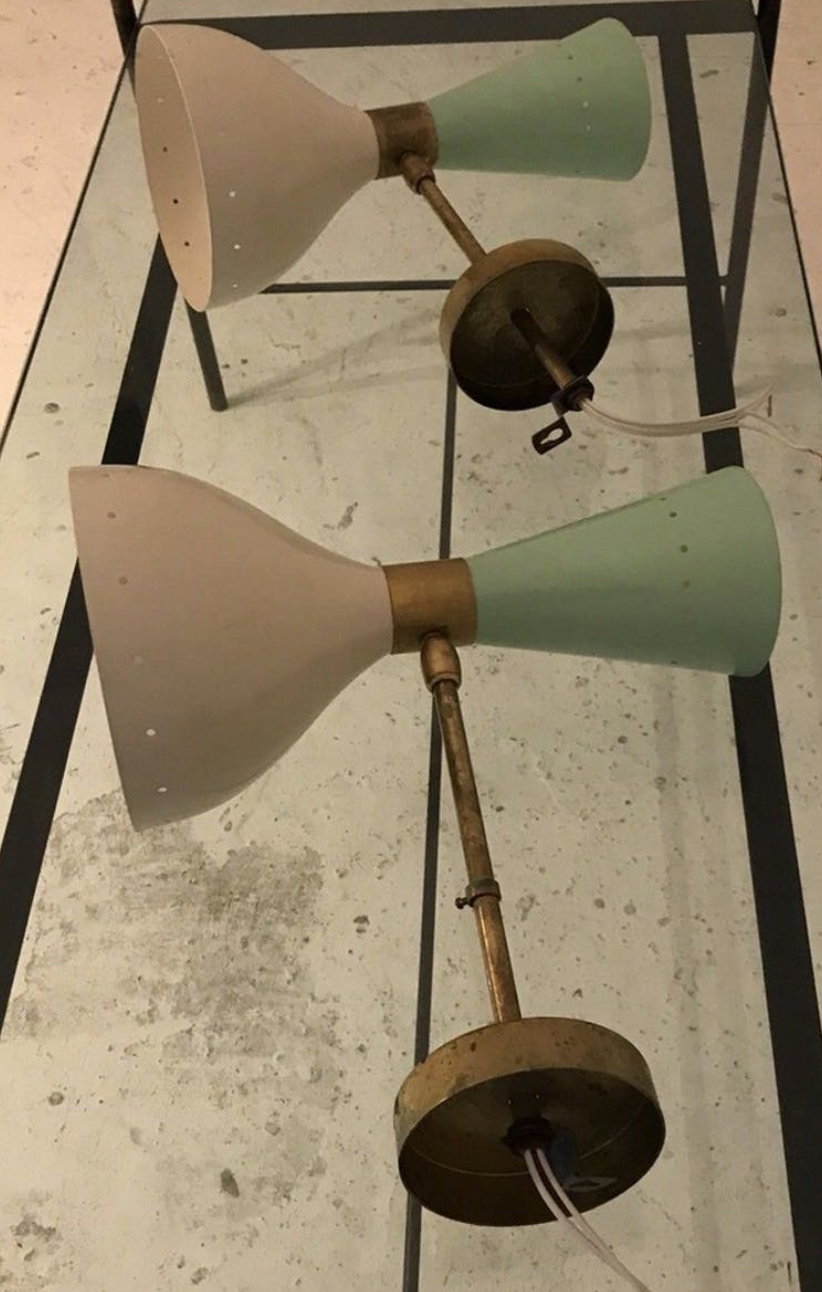 Pair wall sconces 1950