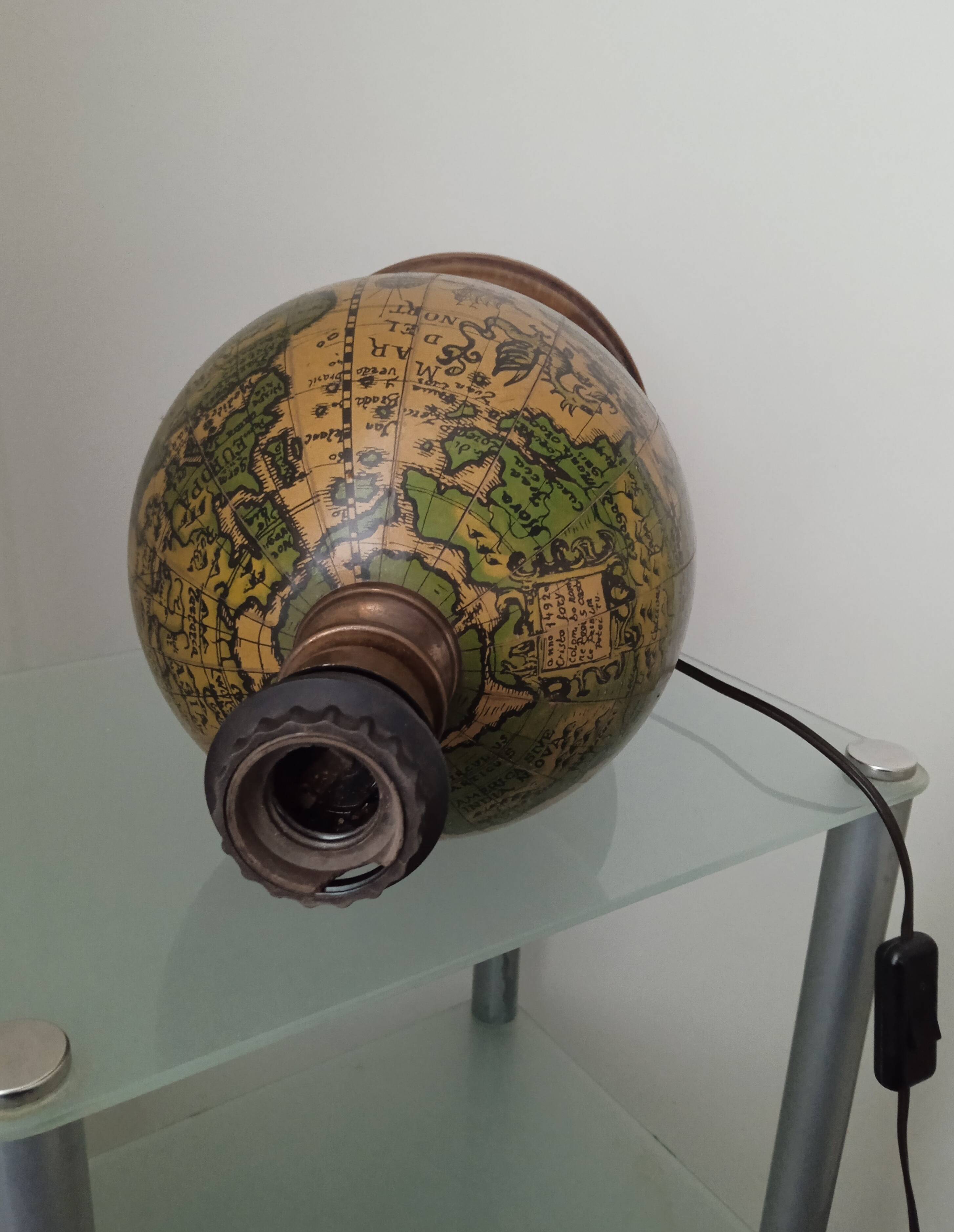 Vintage globe desk lamp base