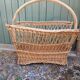 Antique wicker magazine rack