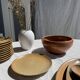 Large stoneware bowl Digoin Grès Pots France brown orange D21