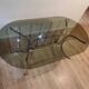 Vintage glass and chrome table