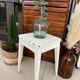 Vintage white wooden stool