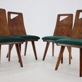 1930s J.Kroha Set of 4 Very Rare Dining Chairs for Grand Hotel, Czechoslovakia