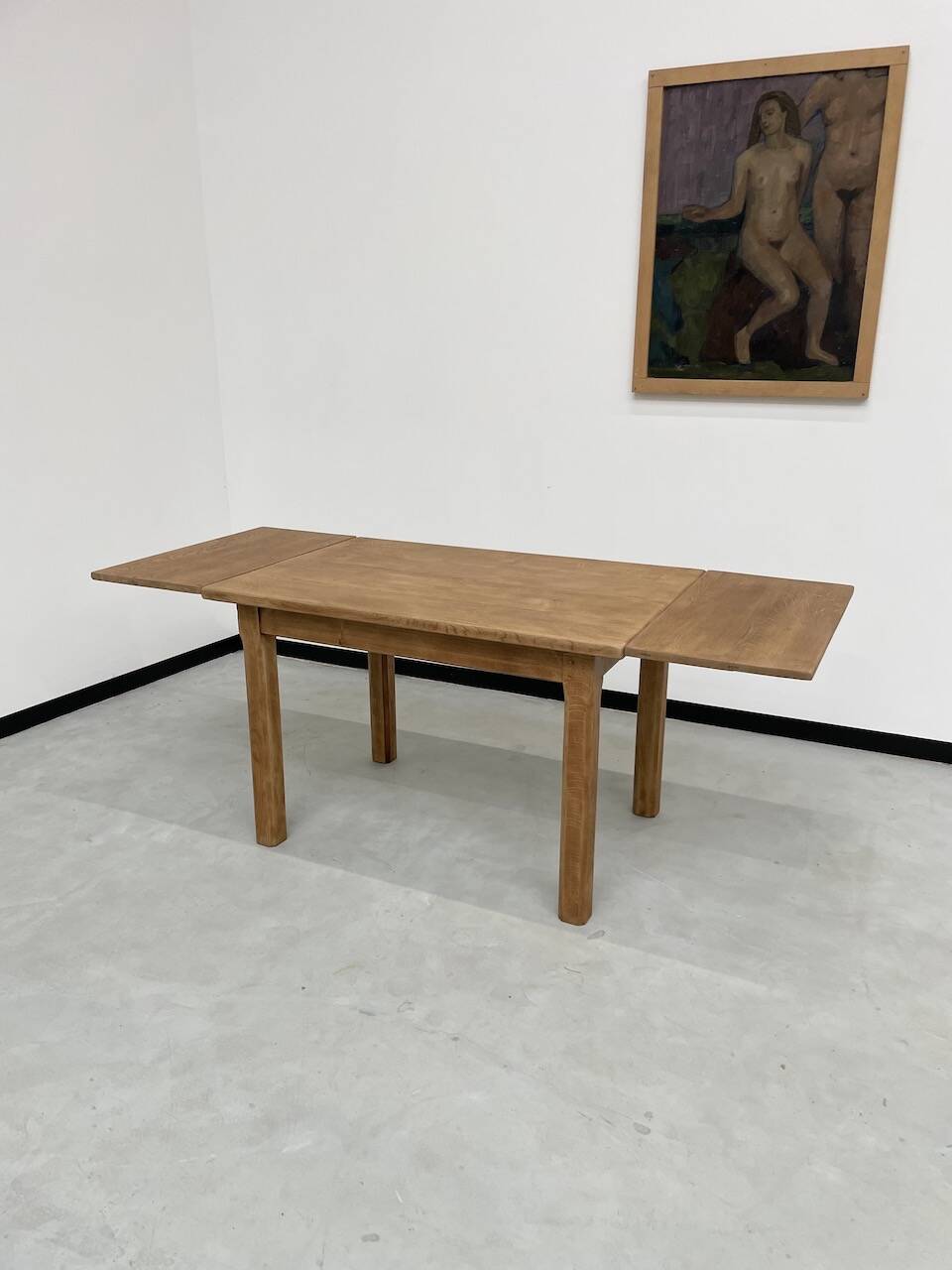 Oak farmhouse table 120cm + 200cm extensions