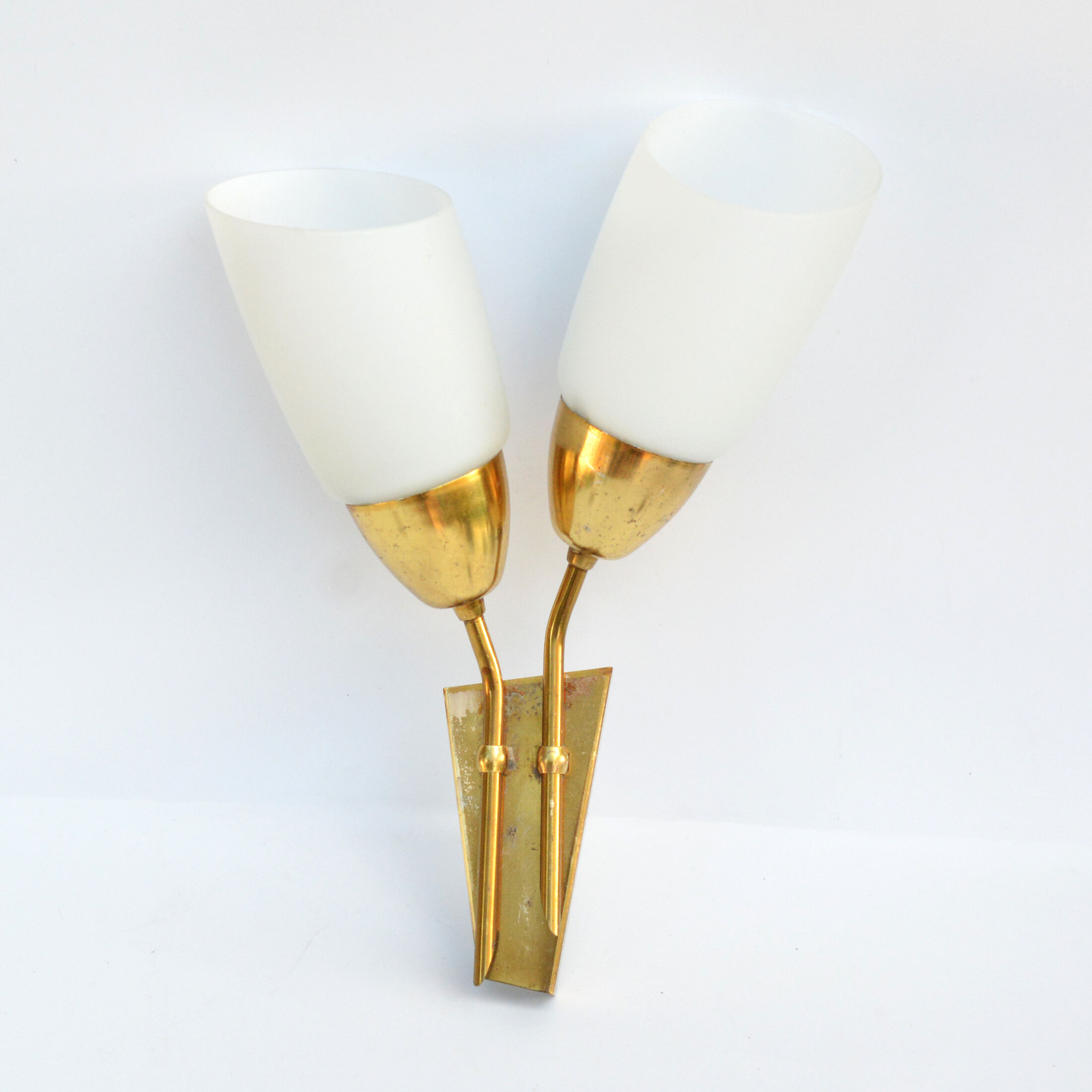 hollywood regency double wall lamp Kamenicky Senov, Czechoslovakia, 1970s