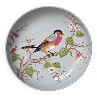 Longwy enamel cup Robin Redbreast