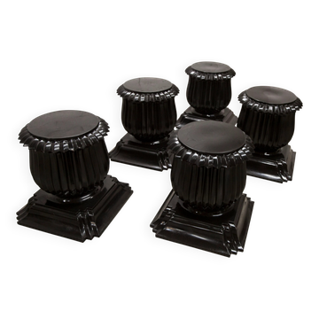 Lot de 5 tabourets Capitello design by Rajiv Saini pour Moroso italy 2010