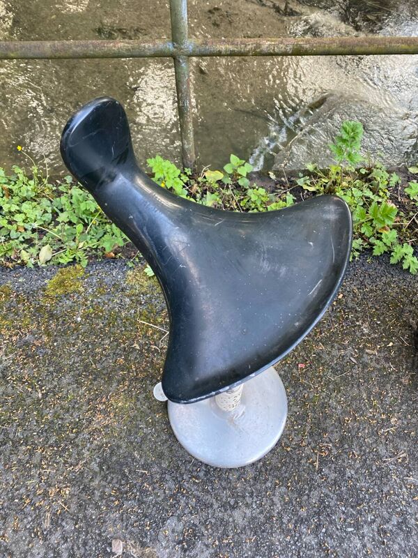 Tabouret industriel hydrolique vintage