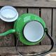 Enameled sheet metal teapot