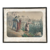 Illustration ancienne Moise sauvé des eaux