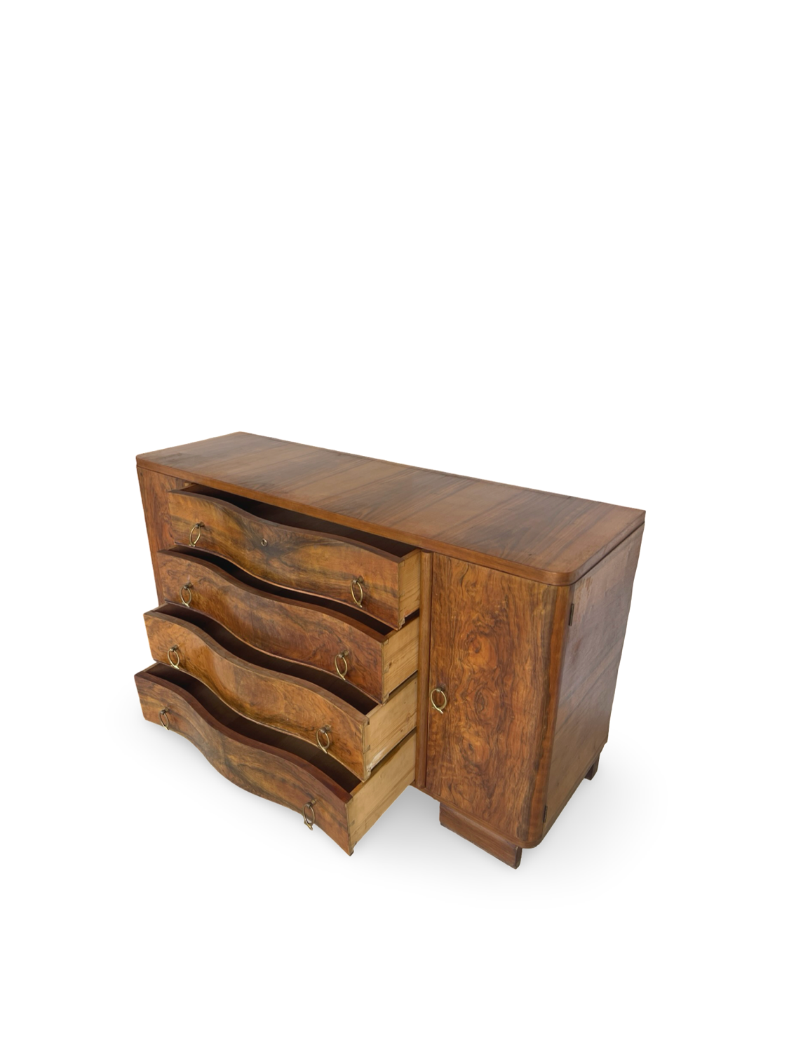 Italian Art deco walnut sideboard